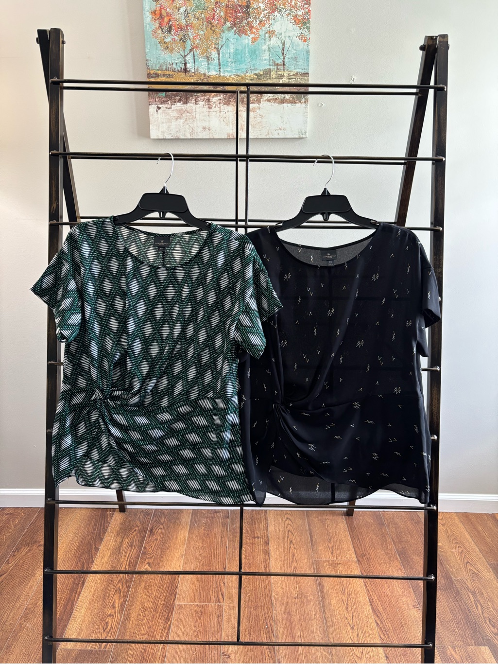 Two-Pack Worthington Short-Sleeve Twist-Front Tops Petite Small